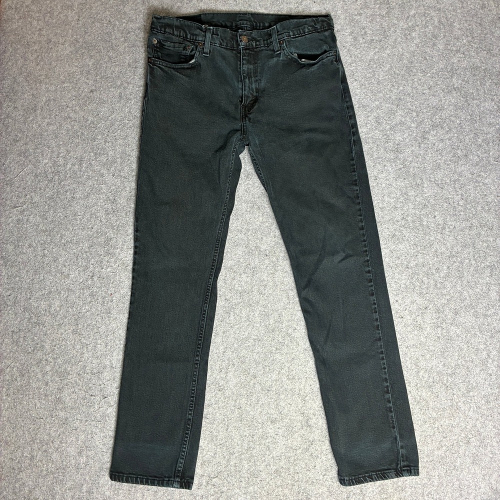 Levi's 511 Slim Fit Jeans Mens 33x30 Black Classic Faded Stretch Denim